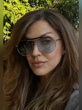 Gentle Monster Luxury Unisex Aviator Sunglasses Oversized Silver w/Blue Lens NWT